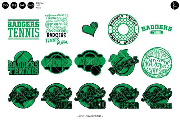 Badgers Tennis Bundle: Graphics and Crafts for Blog Design