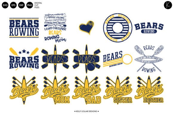 Bears Rowing Crew Bundle: Graphics and Crafts for Editorial Design