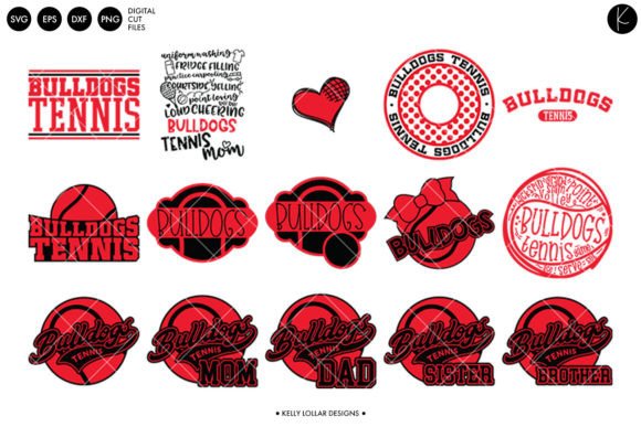Bulldogs Tennis Bundle Graphics and Crafts