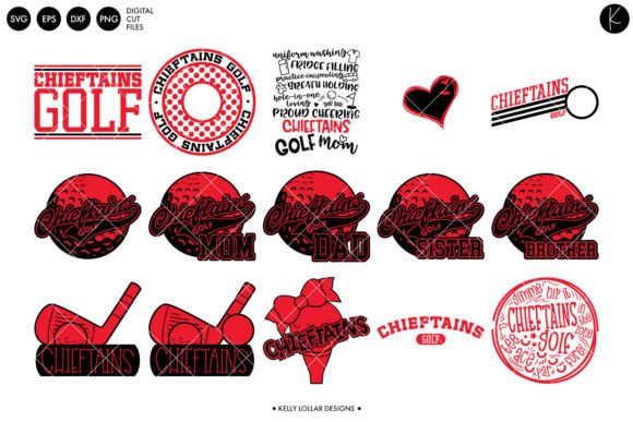 Chieftains Golf Team Bundle Graphics for Crafts