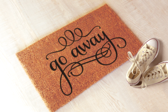 Go Away Funny Doormat Embroidery Review