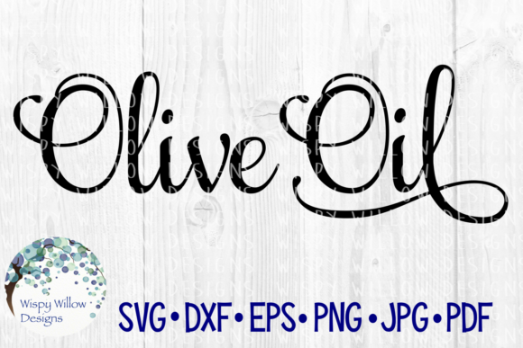 Olive Oil Label, Pantry, Kitchen, Vinyl Decal, Organize, Script, Bottle Graphics in Crafts