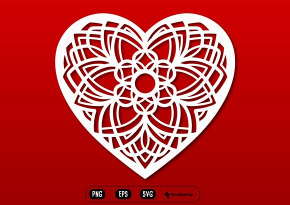 Ornate Rose Heart Mandala Cut File: Graphics and Illustrations for Crafters