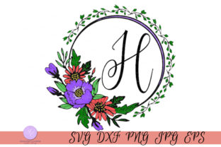 Script Letter H Monogram Graphics and Illustrations