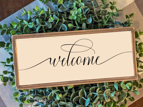 Script Welcome Sign: Graphics and Illustrations Review