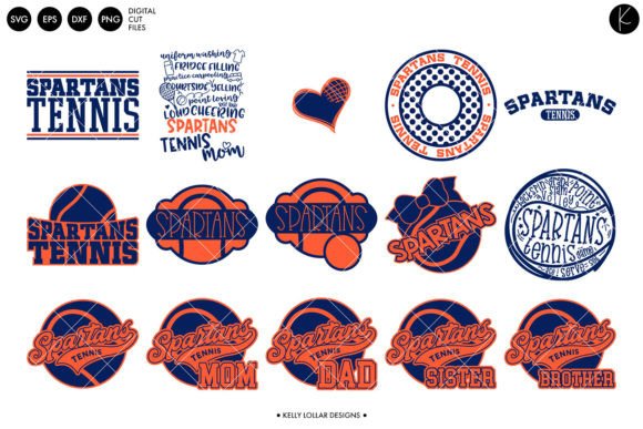 Spartans Tennis Bundle: Graphics and Crafts for School Spirit