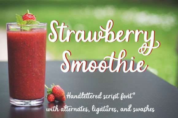 Strawberry Smoothie Fonts Review: Script Amp Asset